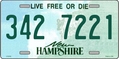NH license plate 3427221