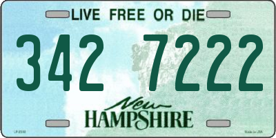 NH license plate 3427222