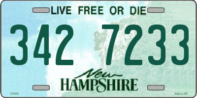 NH license plate 3427233