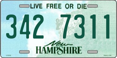 NH license plate 3427311
