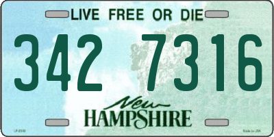 NH license plate 3427316