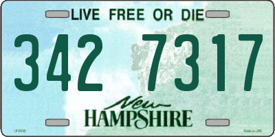 NH license plate 3427317