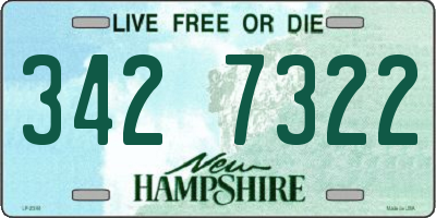 NH license plate 3427322