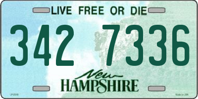 NH license plate 3427336