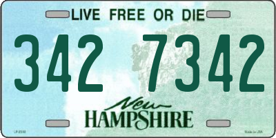 NH license plate 3427342