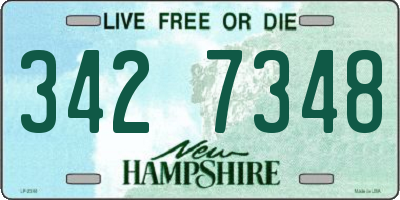 NH license plate 3427348