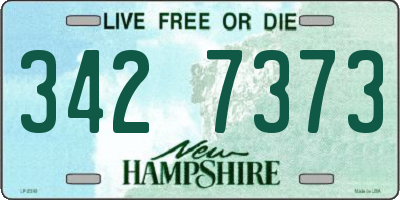 NH license plate 3427373