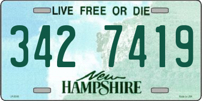 NH license plate 3427419