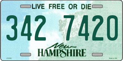 NH license plate 3427420