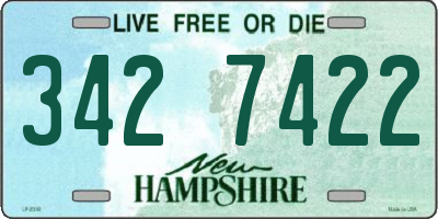 NH license plate 3427422