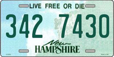 NH license plate 3427430