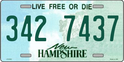 NH license plate 3427437