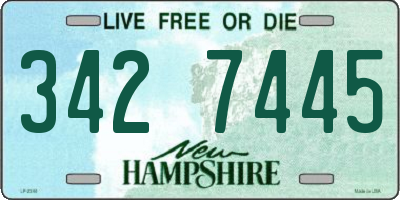 NH license plate 3427445