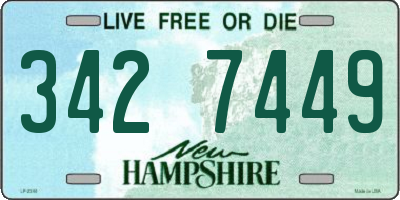 NH license plate 3427449