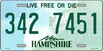 NH license plate 3427451