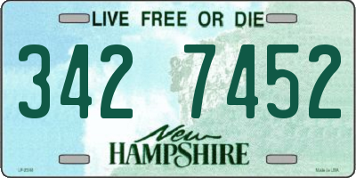 NH license plate 3427452