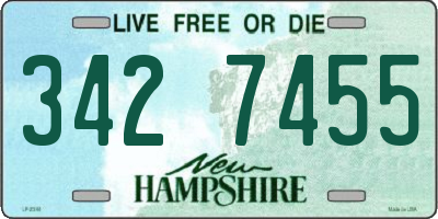 NH license plate 3427455