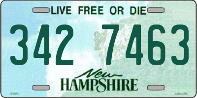 NH license plate 3427463