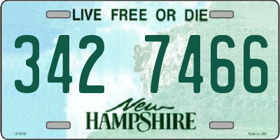 NH license plate 3427466