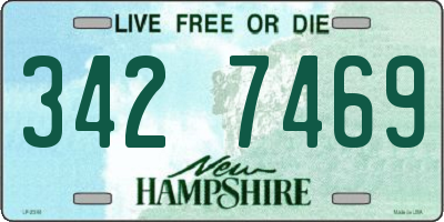 NH license plate 3427469