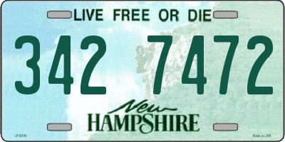NH license plate 3427472