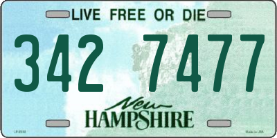 NH license plate 3427477