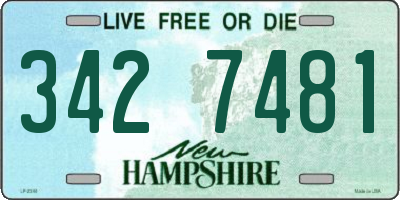 NH license plate 3427481