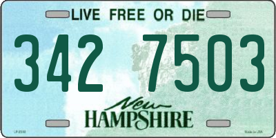 NH license plate 3427503