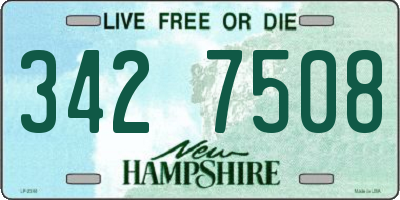 NH license plate 3427508