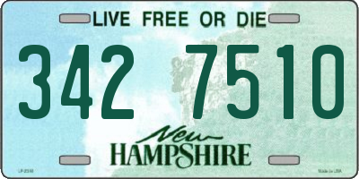 NH license plate 3427510