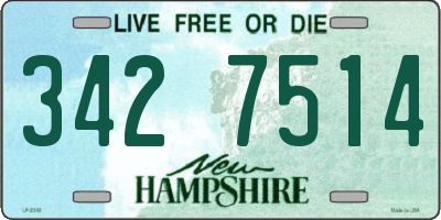 NH license plate 3427514