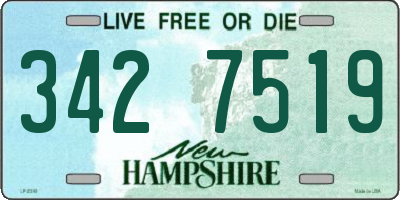 NH license plate 3427519