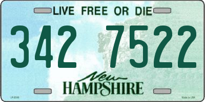 NH license plate 3427522