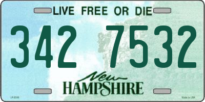 NH license plate 3427532