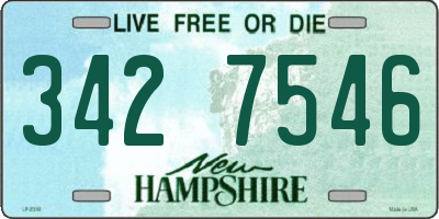 NH license plate 3427546