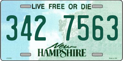 NH license plate 3427563