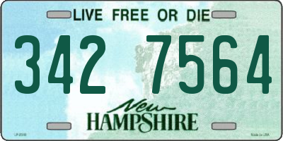 NH license plate 3427564