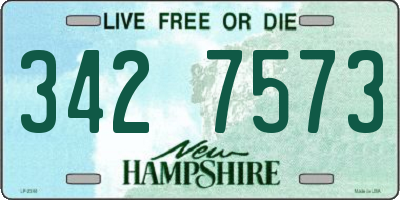 NH license plate 3427573