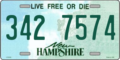 NH license plate 3427574