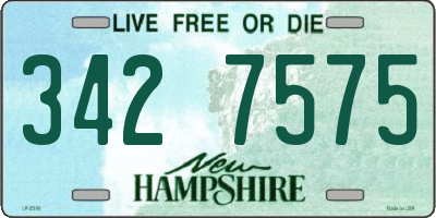 NH license plate 3427575