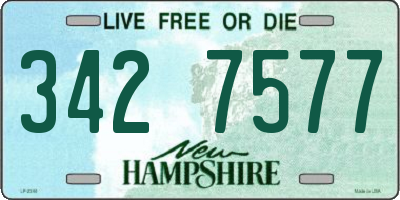 NH license plate 3427577