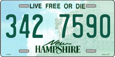 NH license plate 3427590