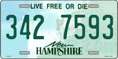 NH license plate 3427593