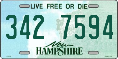 NH license plate 3427594