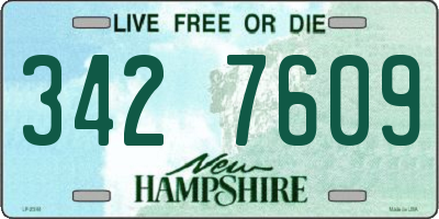 NH license plate 3427609