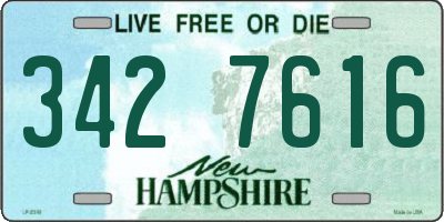 NH license plate 3427616