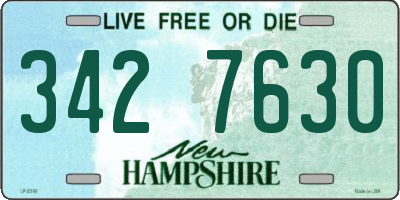 NH license plate 3427630