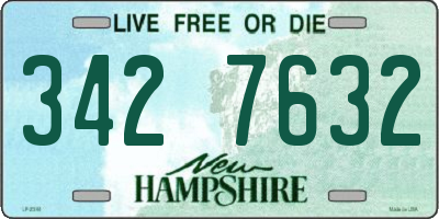 NH license plate 3427632