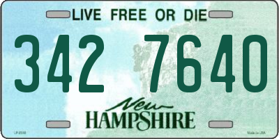 NH license plate 3427640
