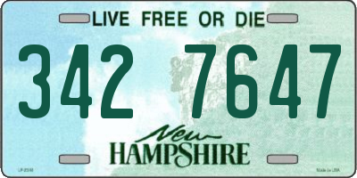 NH license plate 3427647